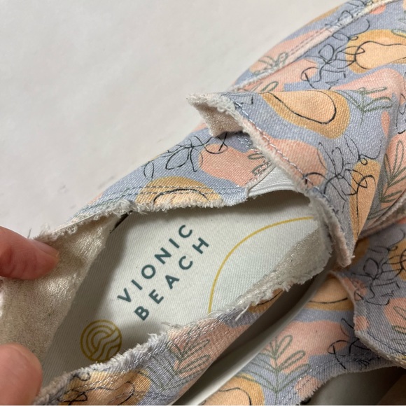 Vionic Beach Malibu Slip On Sneaker Blue Haze Orange Grove Size 8 - Picture 8 of 10